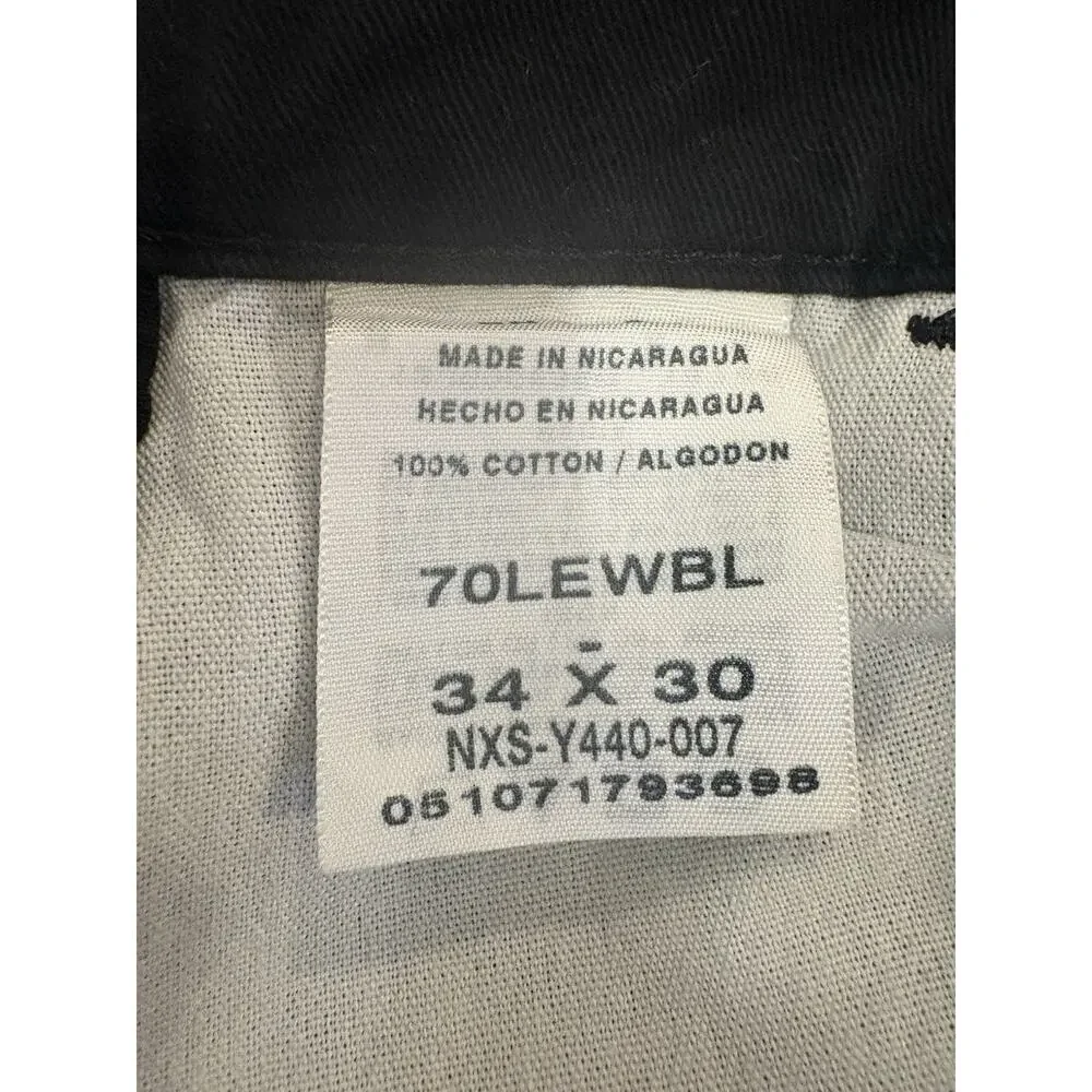 34x30 Wrangler Men’s Black Cargo Pants Relaxed Fit Cotton Workwear 70LEWBL